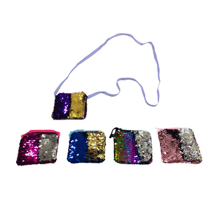 ''4''''x3.75'''' Reversible Sequin Change PURSE [Cross Body]''